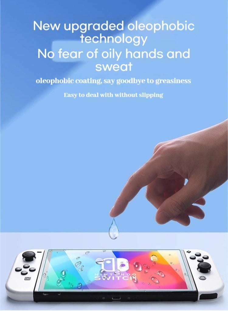 أوليس فيرس  حامي شاشة نينتندو سويتش 2 زجاج مقوى عالي الجودة تركيب بدون فقاعات تقنية مضادة للغبار تطبيق فوري حماية واضحة عالية الدقة - Image 3