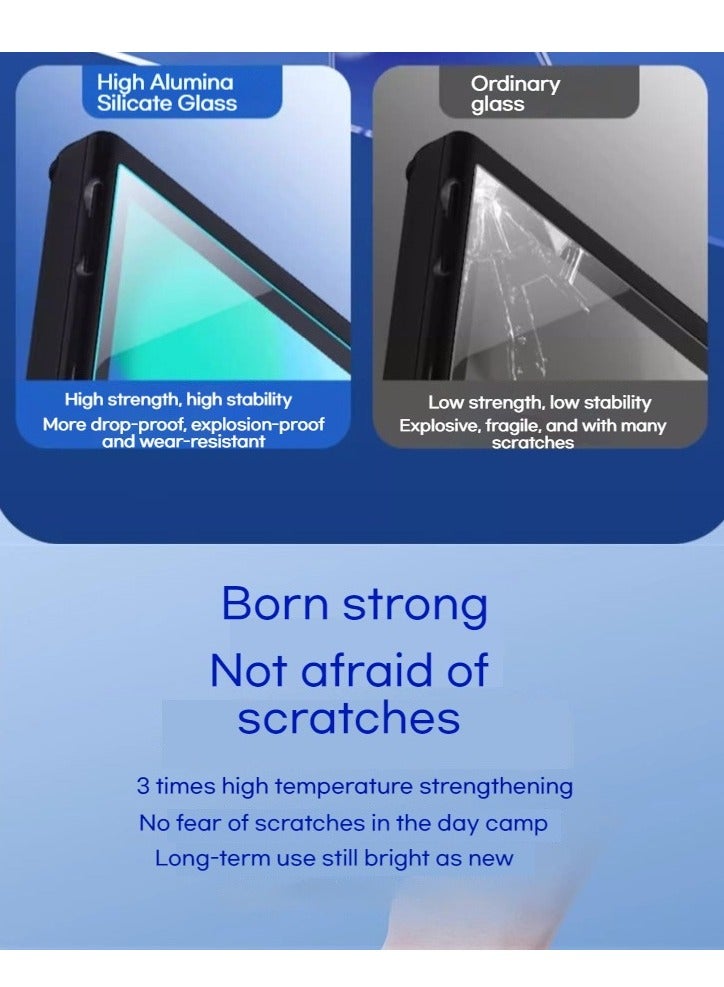 أوليس فيرس  حامي شاشة نينتندو سويتش 2 زجاج مقوى عالي الجودة تركيب بدون فقاعات تقنية مضادة للغبار تطبيق فوري حماية واضحة عالية الدقة - Image 5