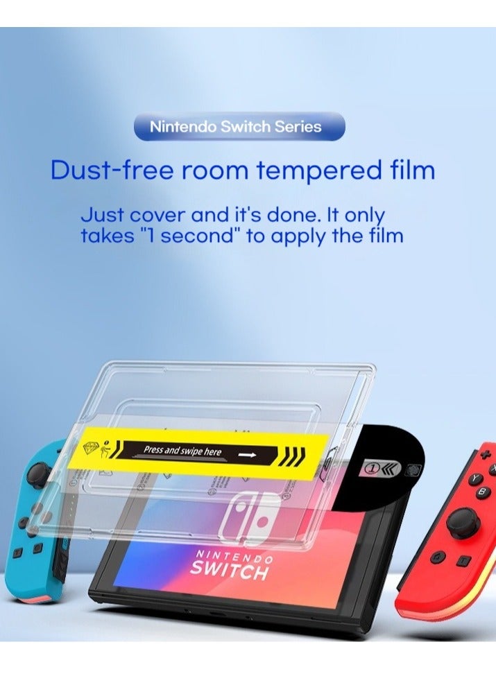 أوليس فيرس  حامي شاشة نينتندو سويتش 2 زجاج مقوى عالي الجودة تركيب بدون فقاعات تقنية مضادة للغبار تطبيق فوري حماية واضحة عالية الدقة - Image 1