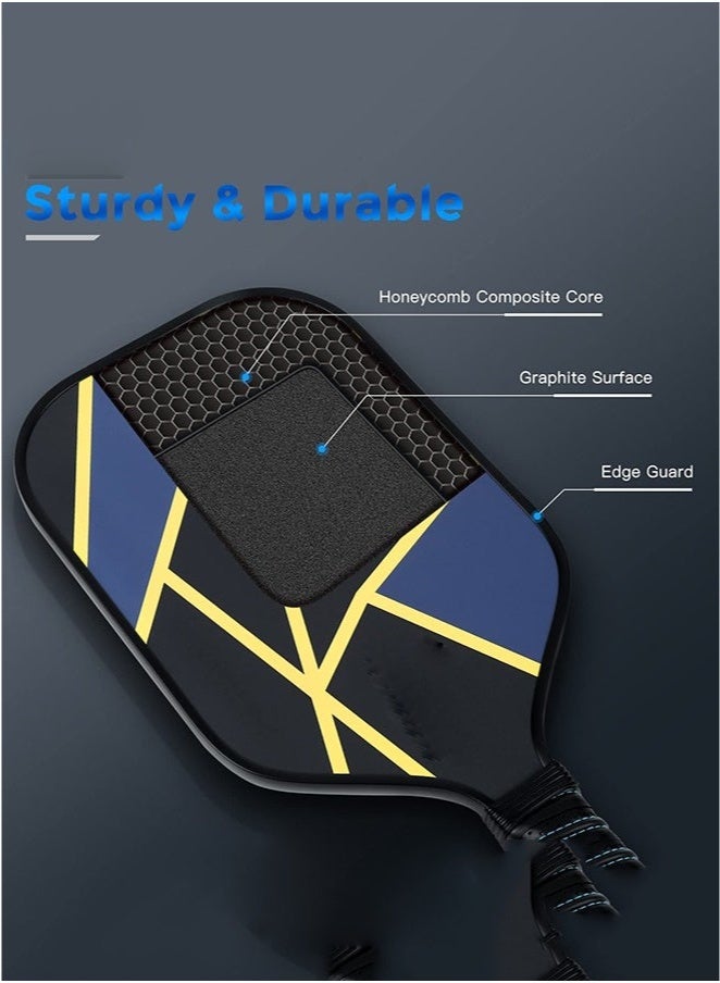 Arabest Pickleball Paddle Set, USA Pickleball Approved(PA) Pro Graphite Pickleball Set, Polypropylene Honeycomb Core, Cushion 4.72In Grip, Portable Bag/Paddle Cover  - Image 5