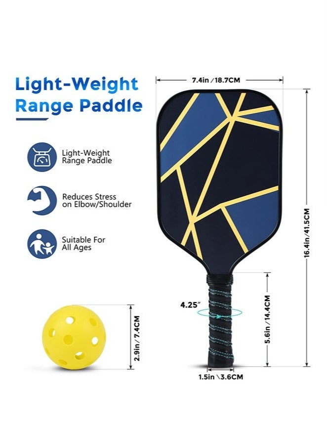 Arabest Pickleball Paddle Set, USA Pickleball Approved(PA) Pro Graphite Pickleball Set, Polypropylene Honeycomb Core, Cushion 4.72In Grip, Portable Bag/Paddle Cover  - Image 3