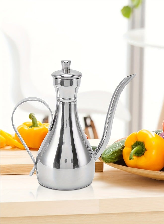 مانجي Stainless Steel Oil Dispenser Bottle Home Kitchen Oil Pot Filtering Oil Residue Oil Bottle - Image 2