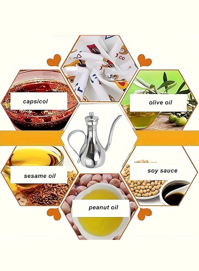 مانجي Stainless Steel Oil Dispenser Bottle Home Kitchen Oil Pot Filtering Oil Residue Oil Bottle - Image 5