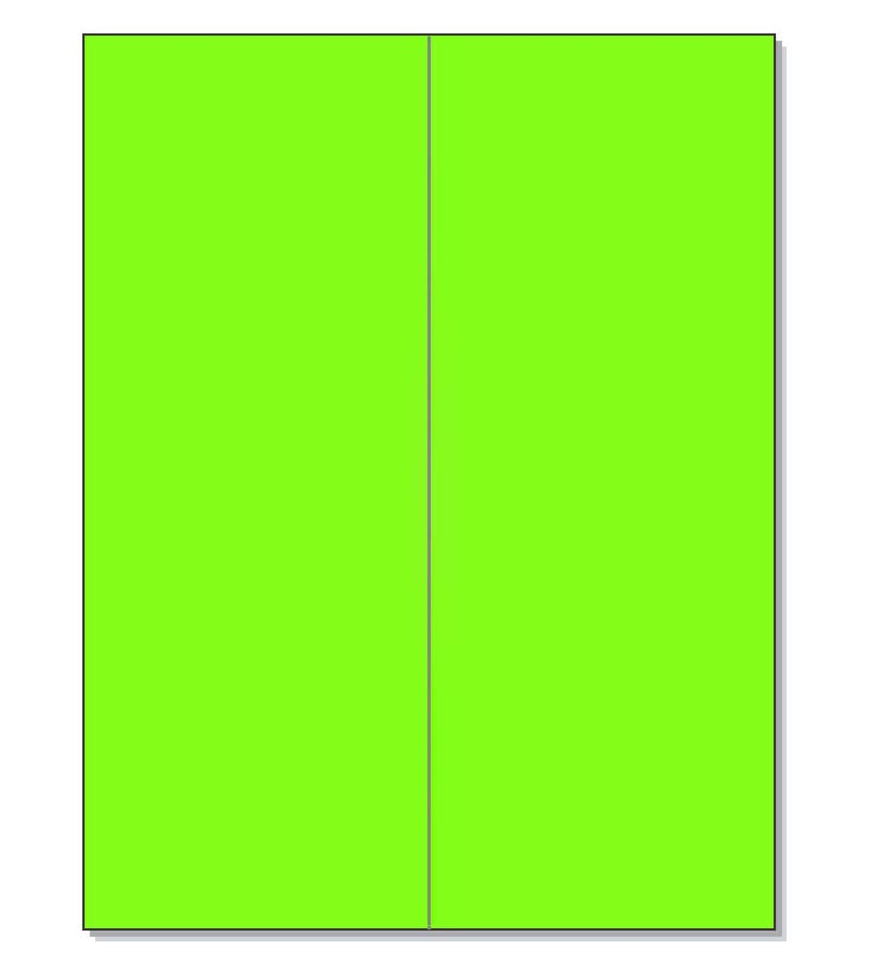 NextDayLabels 8-1/2 x 11" Neon Color High Light Fluorescent Labels for Laser & Inkjet Printer (Green Fluorescent, 4-1/4" x 11" - 2 Per Page | 50 Labels) - Image 4