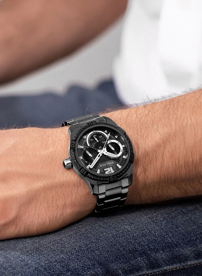 بوليس Chokery Watch For Men Black Dial With Black Bracelet