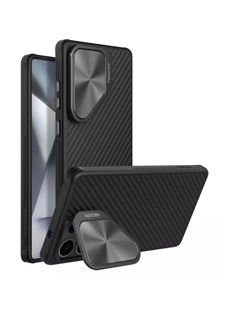 Nillkin CarboProp MagSafe Aramid Carbon Fiber Armor Case for Samsung Galaxy S25 Ultra – Sleek Black, 1500D Kevlar Durability, Magnetic Lens Frame & Metal Buttons  - Image 1