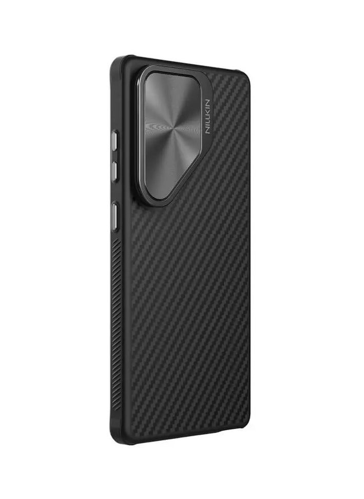 Nillkin CarboProp MagSafe Aramid Carbon Fiber Armor Case for Samsung Galaxy S25 Ultra – Sleek Black, 1500D Kevlar Durability, Magnetic Lens Frame & Metal Buttons  - Image 3