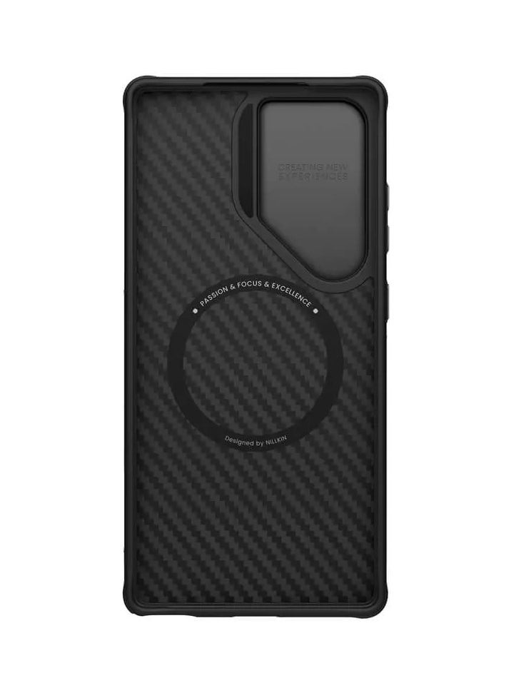 Nillkin CarboProp MagSafe Aramid Carbon Fiber Armor Case for Samsung Galaxy S25 Ultra – Sleek Black, 1500D Kevlar Durability, Magnetic Lens Frame & Metal Buttons  - Image 5