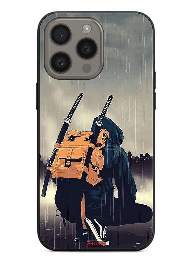 Tolwak Apple iPhone 15 Pro Protective Case Cover Sword Samurai Digital Art - Image 2