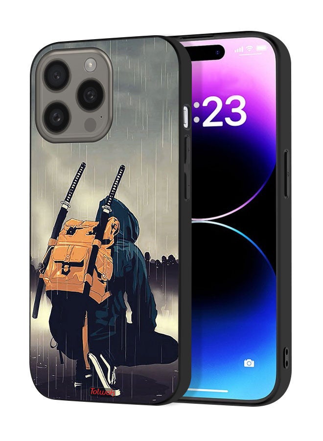 Tolwak Apple iPhone 15 Pro Protective Case Cover Sword Samurai Digital Art - Image 1