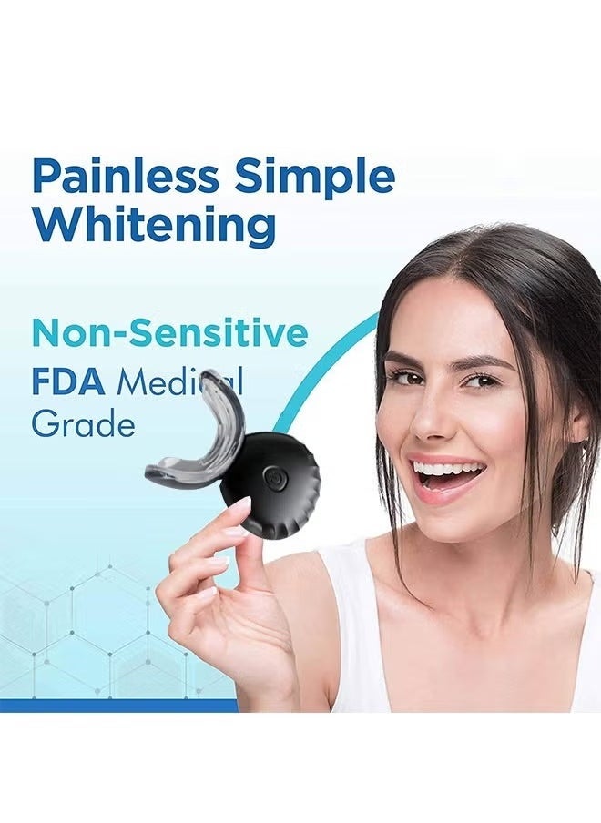 SMILEKIT Wireless Teeth Whitening Kit with 4 Teeth Whitening Gel Pen with Carbamide Peroxide Whitening Agent - 16x More Powerful LED Accelerator Light - for Sensitive Teeth Gums Braces Care Oral Care-Black  - Image 5