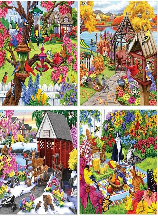 Bits and Pieces - 4-in-1 Multi-Pack - 1000 Piece Jigsaw Puzzles for Adults-Each Measures 20" x 27" (51cm x 69cm)-Rustic Garden by Artist Nancy Wernersbach - Image 2