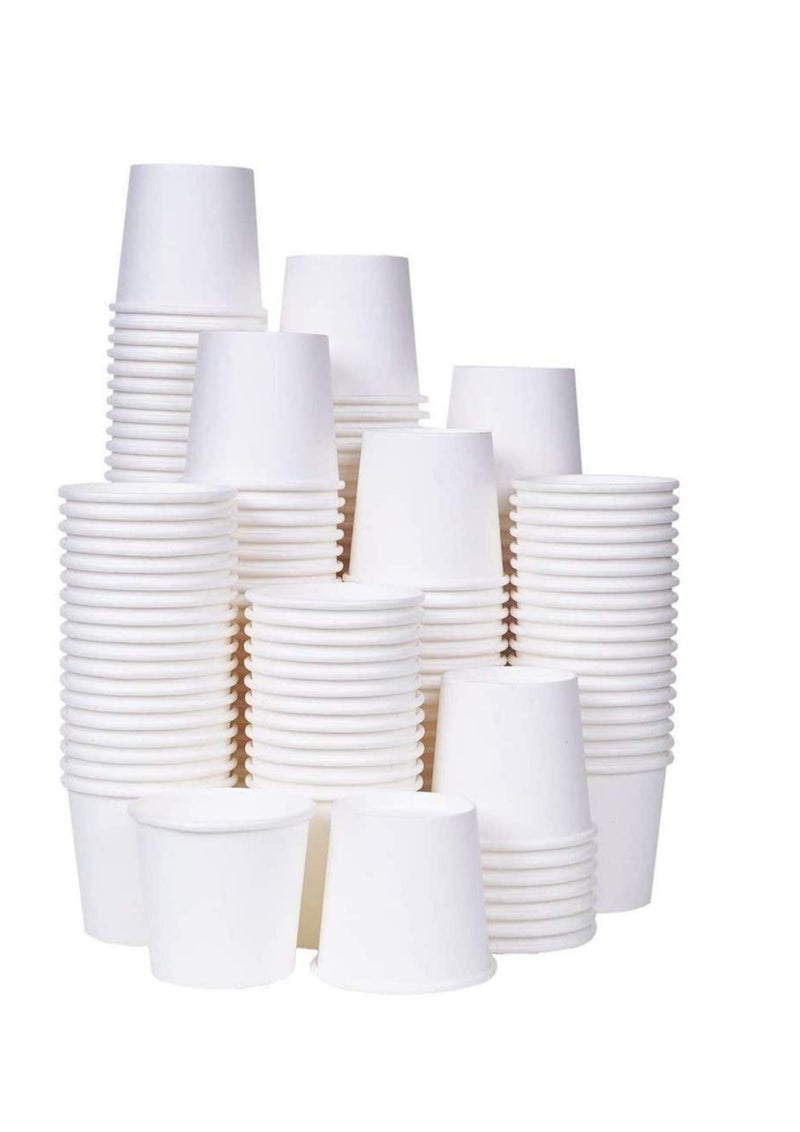TashiBox 3 oz white paper bath cups  200 count - Image 1