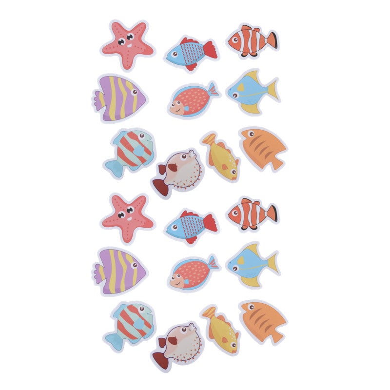 2 Sets Nonslip Bathtub Stickers Matte Colorful Fish Self Adhesive Waterproof Mouldproof Safe for Baby Shower - Image 4