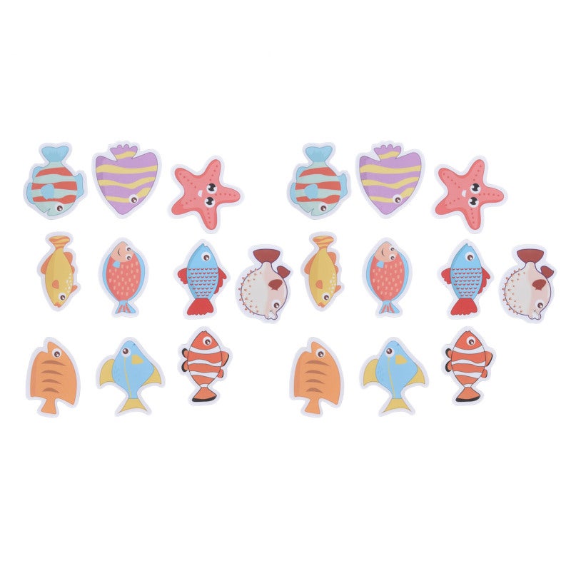 2 Sets Nonslip Bathtub Stickers Matte Colorful Fish Self Adhesive Waterproof Mouldproof Safe for Baby Shower - Image 1