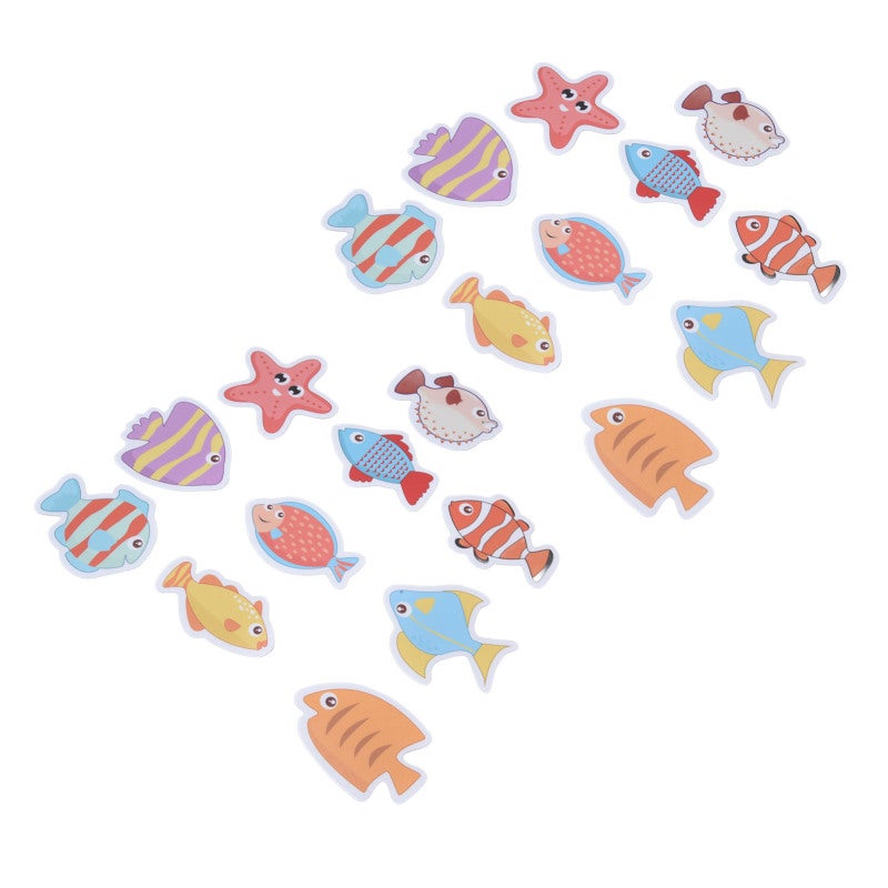 2 Sets Nonslip Bathtub Stickers Matte Colorful Fish Self Adhesive Waterproof Mouldproof Safe for Baby Shower - Image 3
