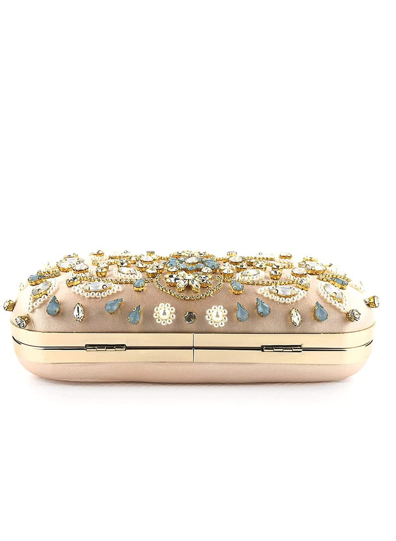 SYOSI Evening Clutch Bag for Women Prom Party Wedding Purse Sparkly Crystal Rhinestones Ladies Handbag Designer Evening Handbag, Lady Party Classic Clutch Purse with Shoulder Chain - Image 5