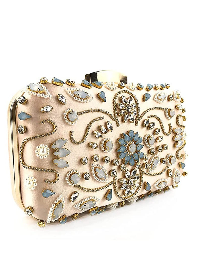 SYOSI Evening Clutch Bag for Women Prom Party Wedding Purse Sparkly Crystal Rhinestones Ladies Handbag Designer Evening Handbag, Lady Party Classic Clutch Purse with Shoulder Chain - Image 2