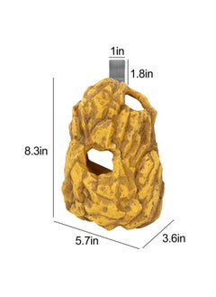 REPTIZOO REPTIZOO Reptile Hide Hookable Multi-Levels Hideout Resin Reptile Cave Bearded Dragon Hideout Reptile Terrarium Accessories Decor for Reptiles, Amphibians, Snakes, Lizards,Leopard Gecko  - Image 3