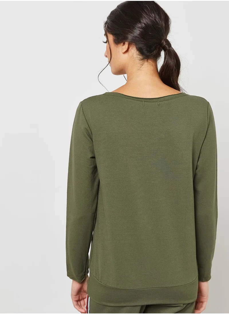 Ginger Contrast Paneled Sweatshirt