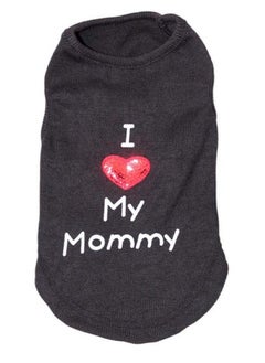 I Love My Mommy Dog Shirts Cat Shirts Dog Clothes Clothes Dog Costume Cute Heart Sequins for Small Dogs Black