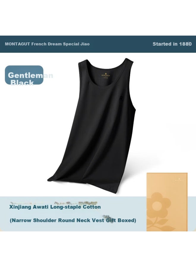 Montagut Dreamgirl Men's Solid Color Cotton Vest Thin Sleeveless Undershirt Fitness Camisole Tank Top Summer - Image 1