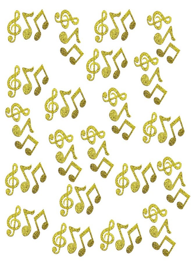 vaujory Table Confetti Double -Side Glitter Gold Music Note Paper Confetti, 100pcs - Image 2