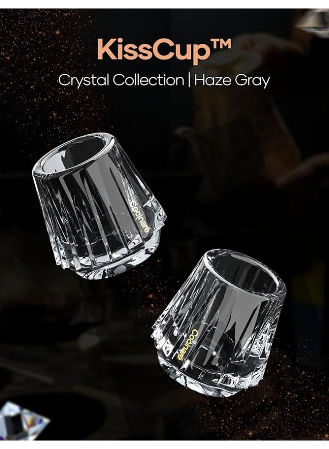 الكوكيناري كوب إسبريسو Cocinare KissCup Crystal – للإسبريسو والقهوة المقطّرة والشاي، رمادي ضبابي، كريستال - Image 3