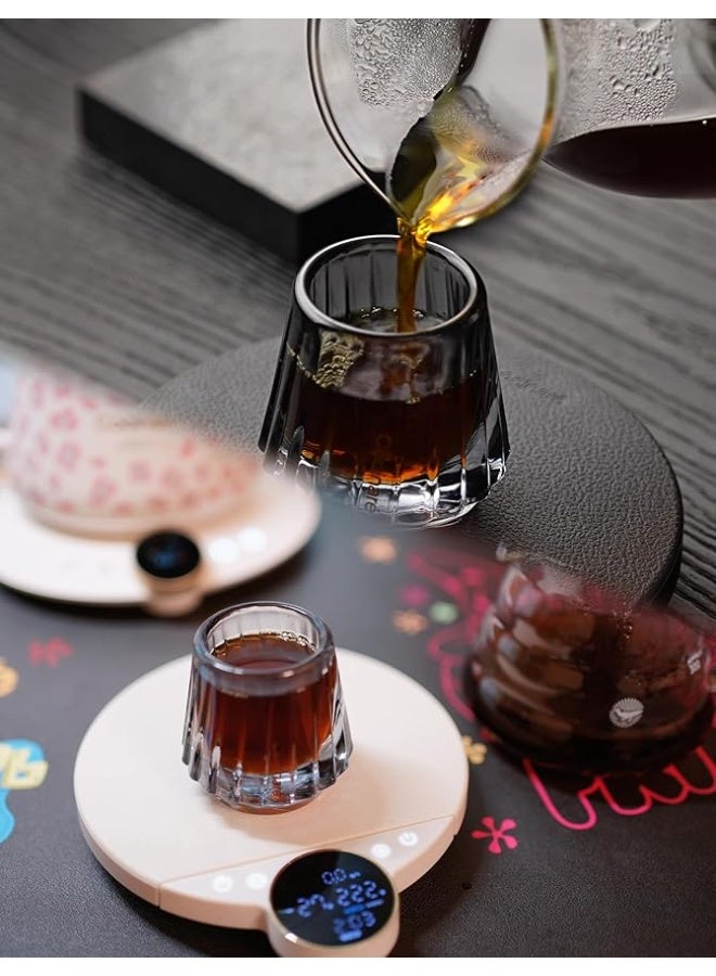 الكوكيناري كوب إسبريسو Cocinare KissCup Crystal – للإسبريسو والقهوة المقطّرة والشاي، رمادي ضبابي، كريستال - Image 2