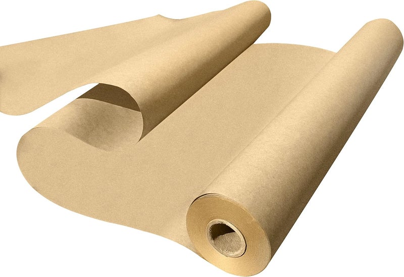 Creative Paper Co Made in USA Kraft Paper Wide Jumbo Roll 48" x 1200" (100ft) Ideal for Gift Wrapping, Art, Craft, Postal, Packing, Shipping, Floor Protection, Dunnage, Parcel, Table Runner, 100% Recycled Material - Image 1
