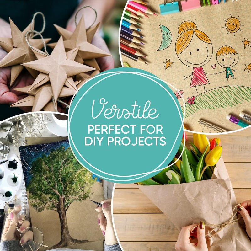 Creative Paper Co Made in USA Kraft Paper Wide Jumbo Roll 48" x 1200" (100ft) Ideal for Gift Wrapping, Art, Craft, Postal, Packing, Shipping, Floor Protection, Dunnage, Parcel, Table Runner, 100% Recycled Material - Image 3