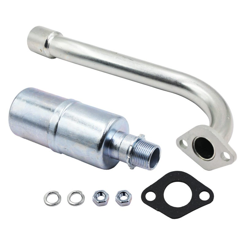 LOSTAR 1 x Center Rear Exhaust With Muffler Compatible with Predator 212cc Honda GX160 GX200 Tillotso