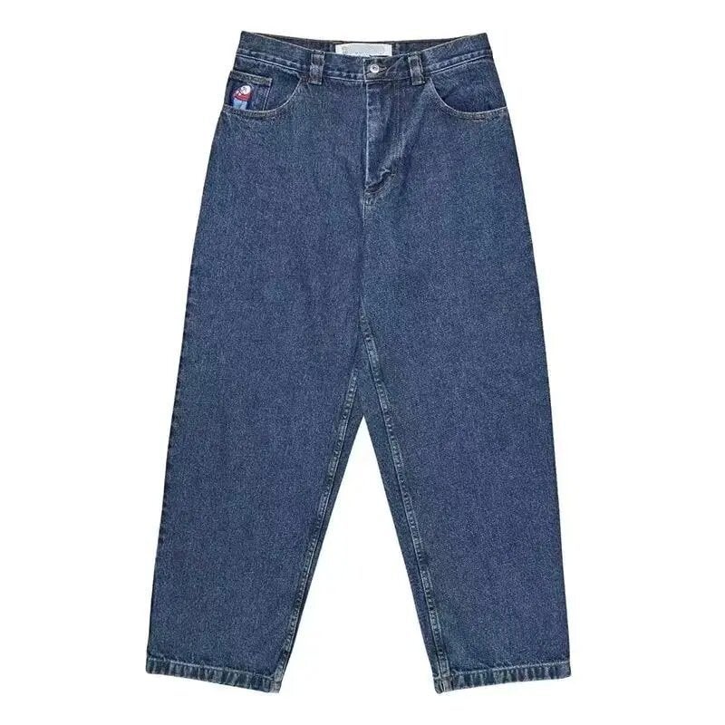 JNCO Blue Loose Jeans – Mid-Waist Straight Tube Denim Pants for Men - Image 5