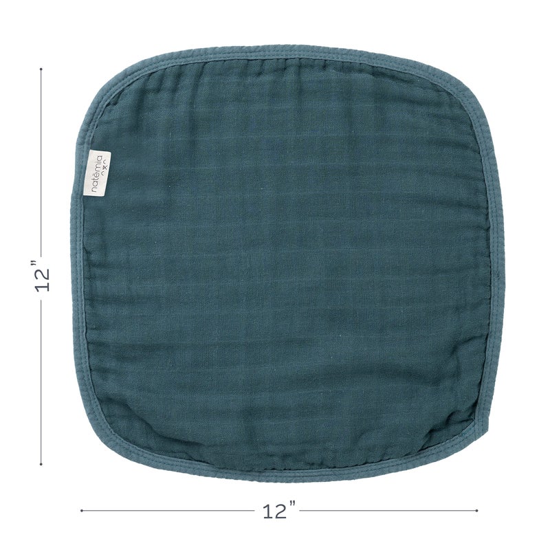 Natemia مناديل استحمام ناتيميا من موسلين للمواليد الجدد - مناديل فاخرة للأطفال، فائقة الامتصاص وناعمة للغاية مصنوعة من الرايون من البامبو، 6 طبقات مناديل للأطفال البنات والأولاد، مجموعة مكونة من 5 قطع - Image 2