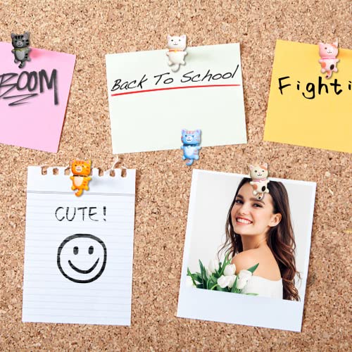 keepsweat Cat Push Pins Decorative Cute Push Pin for Cork Board Bulletin Board 30 Pcs Cat Thumb Tacks for Wall Hanging Resin Pushpins for Photo Map Wall Home Office Supplies - Image 5