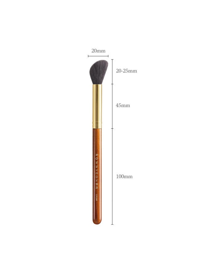 Rownyeon Makeup Brush Chimo Cm164 Slope Face Small Blush Brush, Wool Highlighter Local Brightening Sunburned Slanted Head