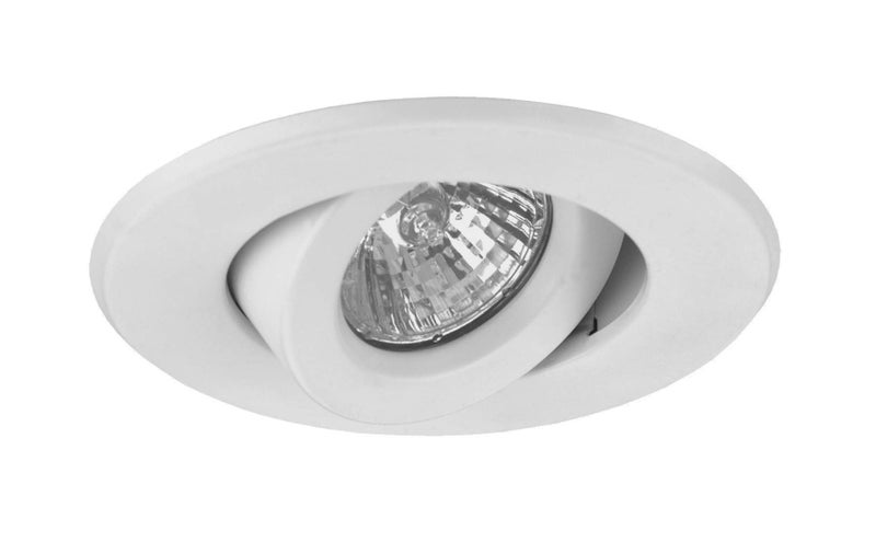 NICOR Lighting 4 inch White Recessed Gimbal Trim for MR16 Bulb 14558WH Bulb Not Included