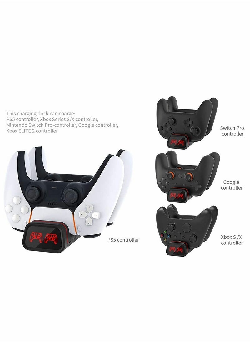 Controller Charger for Nintendo Switch, PS5 , Xbox Series S/X Charging Dock, Station Playstation 5 Controller, Pro, Google and Elite 2