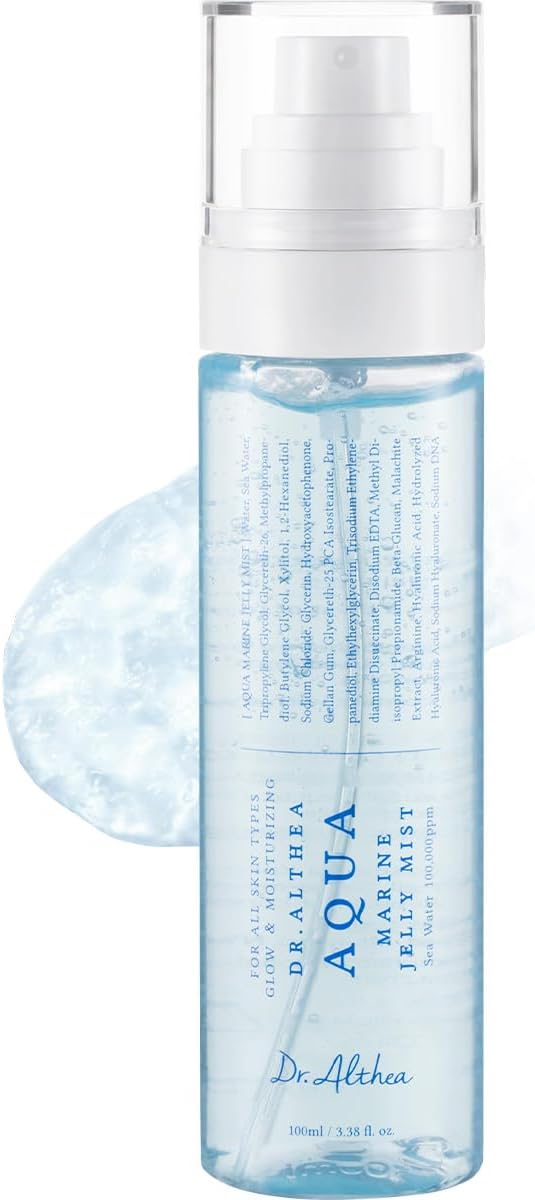 Dr.althea Aqua Marine Jelly Mist – Korean Vegan Face Mist with PDRN, Deep Sea Water & Hyaluronic Acid, Instant Hydration & Cooling, Bouncy Jelly Glow, 3.38 Fl Oz - Image 1