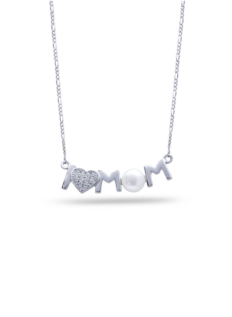 Subhati - Pendant " Ummi Design " With Silver 925 , Zercon Stone and Cultured Pearl - Image 1