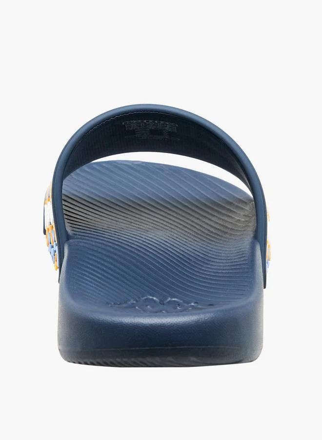 Kappa NAVY Boys Logo Embossed Slides for Men | Best Price UAE