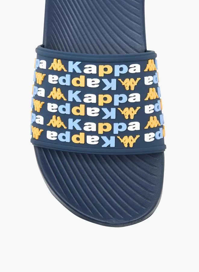 Kappa NAVY Boys Logo Embossed Slides for Men | Best Price UAE
