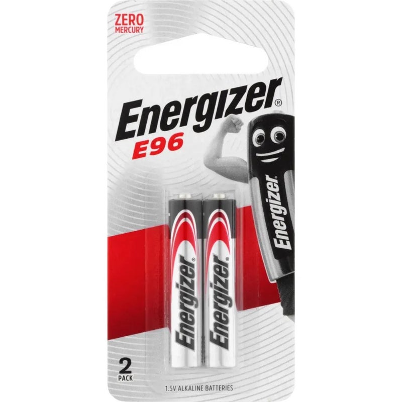 Energizer Zero Mercury E96 Alkaline Batteries 1.5V Power- 2pcs
