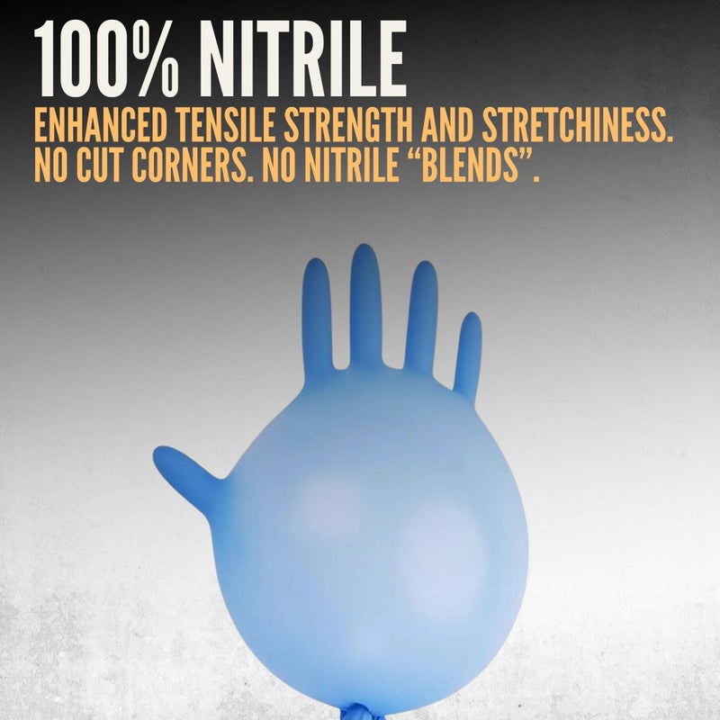Cestus Azul, 5 Mil Nitrile Gloves, Disposable Gloves, Latex-Free, Powder-Free, Non-Sterile, Air-Tested, Textured (Box of 100, Medium) - Image 3