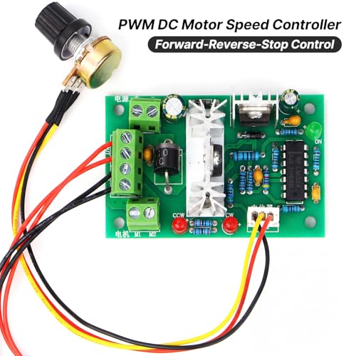 RioRand PWM DC Motor Speed Controller 10V-30V 3A 120W, Reversible Forward Reverse Stop Switch, Brushed DC Motor Regulator for DIY RV Boat Fan Pump Automation - Image 4