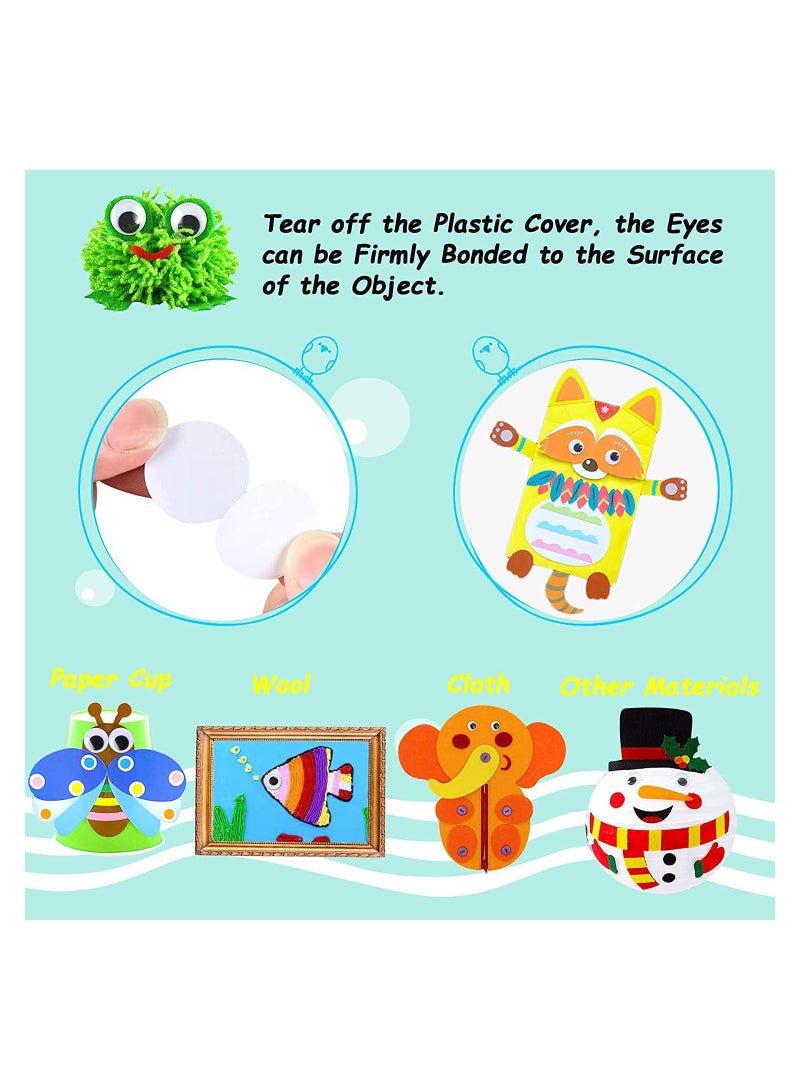 Captaintech Wiggle Eyes Self Adhesive Black White Googly Eyes, Plastic Wiggle Eyes Self- Adhesive Googly Eyes for Scrapbooking DIY Crafts Doll Masking Supply for DIY Crafts Decoration (30mm) 200 Pieces - Image 3