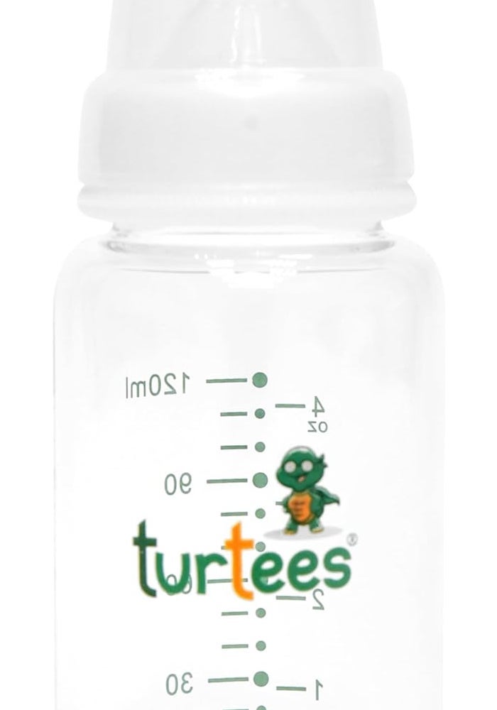 Turtees Borosilicate Glass Baby Bottle, 240ml/120ml, BPA-Free, No-Drip Design for 6+ Months - Image 5