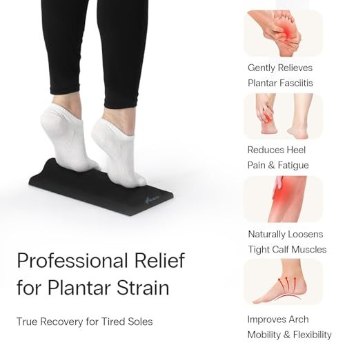 StrongTek Plantar Fasciitis Relief Foot Stretcher Pad, High-Density EVA Calf Stretching Block for Heel Pain, Achilles Tendon & Foot Arch Therapy, Portable & Lightweight - Image 4