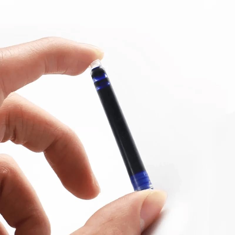 Cai Lun Blue Fountain Pen Ink Cartridges, 50 Pack, 3.4mm Bore, Quick-Drying, 51mm Length (50) - Image 3
