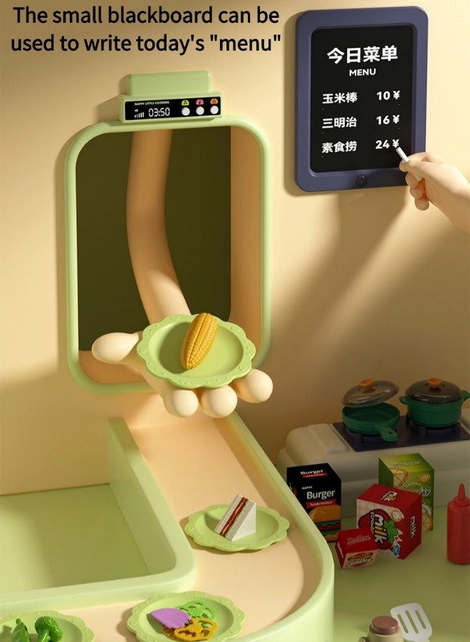 جني ثروة ألعاب مطبخ محاكاة للأطفال، ألعاب مطبخ بمياه متدفقة، ألعاب مطبخ للفتيات الصغيرات، ألعاب مطبخ مناسبة للأطفال من عمر 3 سنوات فما فوق، مناسبة كهدايا للأطفال في العيد الوطني، رمضان، عيد الفصح، أعياد الميلاد وغيرها من الأعياد (80 سم) - Image 3